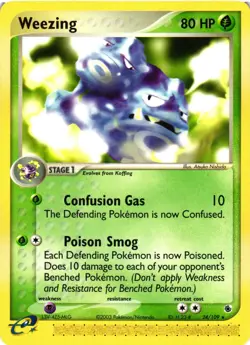 Pokemon TCG Weezing 24/109 EX: Ruby and Sapphire Regular VLP - Image 1