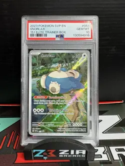 2023 POKEMON SVP EN-SV BLACK STAR PROMO 151 ELITE TRAINER BOX SNORLAX PSA 10 - Image 2