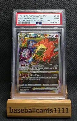2022 Pokemon Charizard VSTAR SWSH262 Promo Ultra Rare PSA 9 P1 - Image 1