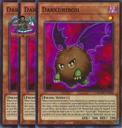 Yugioh! 3x Darkuriboh MZMU-EN050 Super Rare 1st Ed NM - Image 1