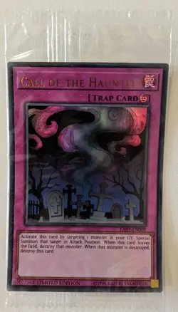 YuGiOh Call of the Haunted Ultra Rare LART-EN009 Lost Art Sealed Promo - Image 1