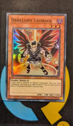 MZMU-EN076 Darklord Ukoback Super Rare 1st Edition YuGiOh - Image 1