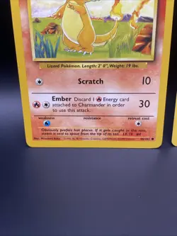 Vintage Charmander 46/102 Charmeleon 24/102 Pokemon TCG Base Set Cards - Image 3
