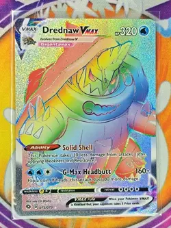 🔥Pokemon Drednaw VMAX 075/073 Champion’s Path Hyper Rainbow Secret Rare Card👍 - Image 3