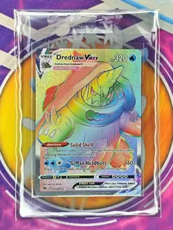 🔥Pokemon Drednaw VMAX 075/073 Champion’s Path Hyper Rainbow Secret Rare Card👍 - Image 4