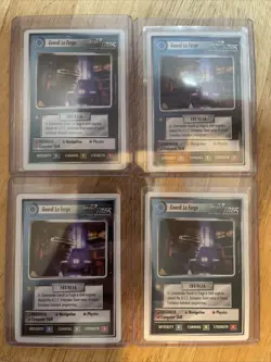 Star Trek CCG Geordi La Forge x4 Cards. 1995 Premiere Beta WB Rare - Image 1
