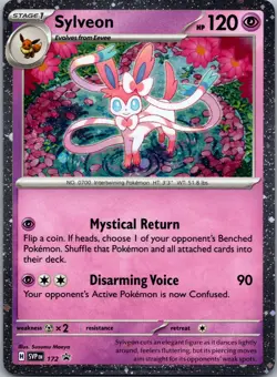 Sylveon SVP 172- Scarlet & Violet Black Star Promo Cosmos Holo Pokemon Card TCG - Image 1