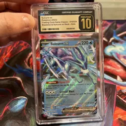 Pokemon TCG Suicune EX Card 010/034 CGC Pristine 10 2023 Holo Super Low POP - Image 1