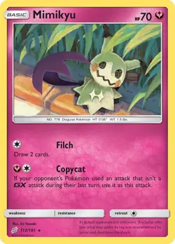 Mimikyu 112/181 Rare SM - Team Up Pokemon Card - Image 1