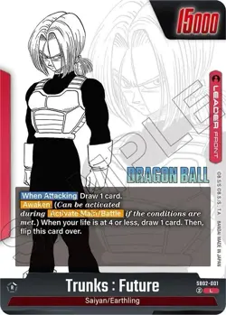 Bandai Dragon Ball Super Trunks: Future Leader SB02-001 Holo Card English - Image 2