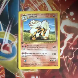 Pokemon TCG Arcanine ARKANI Base Set 23/102 Regular 1st Edition Uncommon GERMAN - Image 1