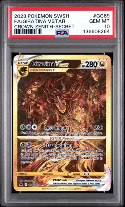 2023 POKEMON SWORD & SHIELD CROWN ZENITH SECRET FULL ART/GIRATINA VSTAR PSA 10 - Image 1
