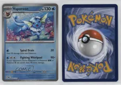 Vaporeon Master Ball Foil Pokemon Prismatic Evolutions PRE #022 - Image 3