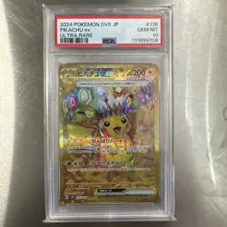 Pokemon TCG Pikachu EX Surging Sparks Ultra Rare JP PSA 10 - Image 1