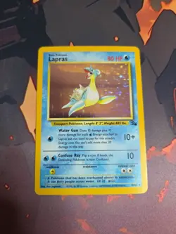 Pokemon TCG Lapras Fossil 10/62 Holo 1999-2000 Wizards Holo Rare LP - Image 1