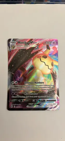 Mimikyu VMAX 069/172 Swsh09: Brilliant Stars Holo Ultra Rare Pokemon TCG NM - Image 1