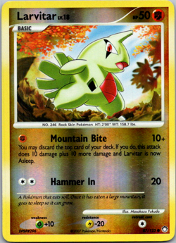 Pokemon TCG - Mysterious Treasures : Larvitar (Reverse Holo) #87/123 (LP-NM) - Image 1