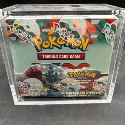 Pokemon TCG XY Furious Fists Booster Box Sealed w/ Acrylic Case - Image 1