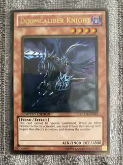 Yugioh Doomcaliber Knight GLD4-EN023 Gold Rare Limited Edition NM - Image 1