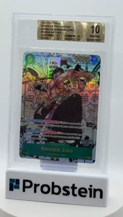 2024 One Piece Wings of Captain Manga Art Foil Roronoa Zoro #OP06118 BGS 10 - Image 2