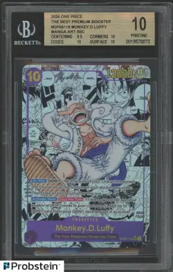 2024 One Piece The Best Premium OP05119 Monkey D Luffy Manga SEC BGS 10 PRISTINE - Image 1