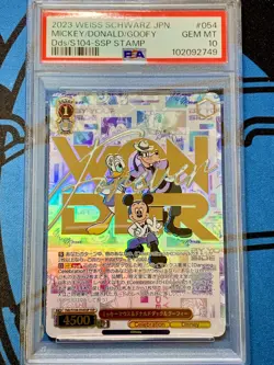 PSA 10 Disney 100 Mickey Donald Goofy Wonder SSP Weiss Schwarz dds/s104-054ssp - Image 1