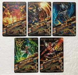 Lot of 5 Japanese Kamen Rider Battle: Ganbarizing Super Rare Card Set - Image 2
