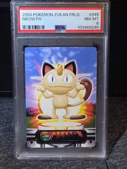 Meowth PSA 8 Pokemon Advanced Generation Zukan Card Meowth Bandai Pocket Monster - Image 1