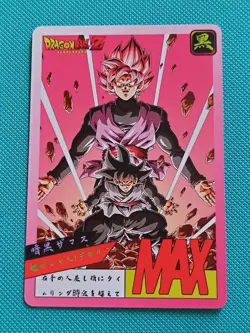 BLACK GOKU ROSE DRAGON BALL Z DBZ CARTE CARD REGULAR NO PRISM HOLO MANGA ANIME - Image 1