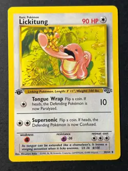 Lickitung 38/64 1st Edition Jungle - WOTC Pokemon Card C LP - Image 1