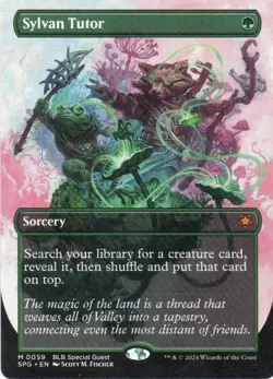 MTG: Special Guests: Borderless Sylvan Tutor: Lightly Played Condition - Image 1