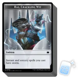 10 pcs EMBLEM RAL, CRACKLING WIT (030) Bloomburrow BLB Magic MTG MINT CARD - Image 1