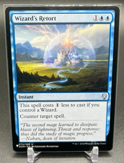MTG Wizard's Retort 075/269 Dominaria Regular Uncommon Instant NM+ - Image 1