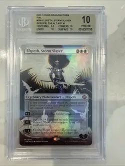 Elspeth, Storm Slayer (Borderless) Tarkir: Dragonstorm Foil Beckett 10 Pristine - Image 1