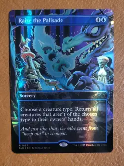 NM Double Rainbow Foil Raise the Palisade #1897 Secret Lair Everyones Invited - Image 1