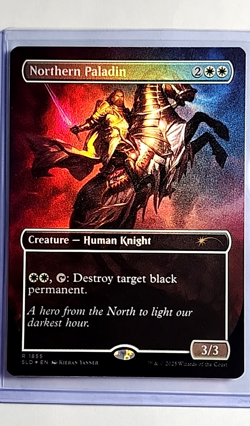 MTG Magic The Gathering SLD Secret Lair Borderless Foil #1855 Northern Paladin - Image 1