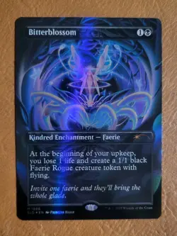 NM Double Rainbow Foil Bitterblossom SLD #1898 Secret Lair Everyones Invited - Image 1