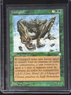MTG MAGIC Foreign Black Border Spanish Lhurgoyf Near Mint - Free Returns! - Image 3