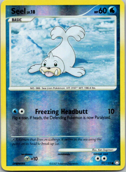 Seel Reverse Holo 97/123 Pokemon Card Diamond & Pearl Mysterious Treasures - Image 1