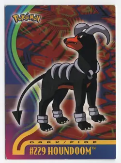 2001 topps Pokemon Johto League Champions Non Holo Foil #229 Houndoom - Image 1