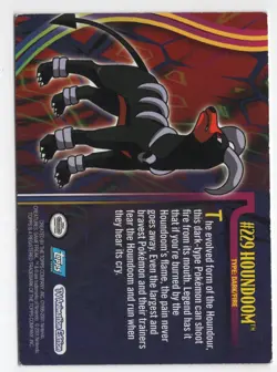 2001 topps Pokemon Johto League Champions Non Holo Foil #229 Houndoom - Image 2