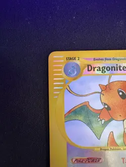 Dragonite Reverse Holo 9/165 Expedition Pokemon Card 2002 DAMAGED (See Pics) - Image 3