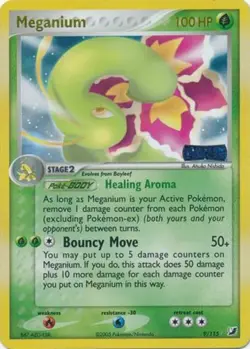 Meganium - 9/115 - Holo Rare - Reverse Holo LP, English Pokemon EX Unseen Forces - Image 1