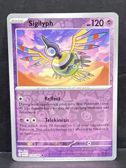 Sigilyph Pokemon SV: White Flare Reverse Holo Rare 038/086 TCG Scarlet Violet - Image 1