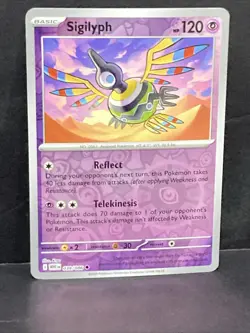 Sigilyph Pokemon SV: White Flare Reverse Holo Rare 038/086 TCG Scarlet Violet - Image 2