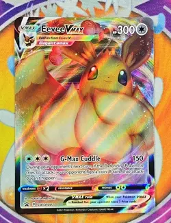 🔥Pokemon TCG Eevee VMAX SWSH087 Black Star Promo Full Art Holo Card NM/GM👍📈 - Image 1