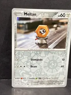 Meltan Pokemon SV07 Stellar Crown Reverse Holo 102/142 Foil TCG - Image 2