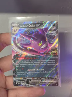 Team Rocket's Crobat ex 122/182 Pokemon Destined Rivals NM PACK FRESH - Image 1