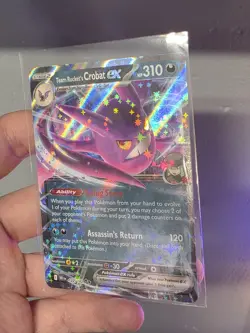 Team Rocket's Crobat ex 122/182 Pokemon Destined Rivals NM PACK FRESH - Image 2