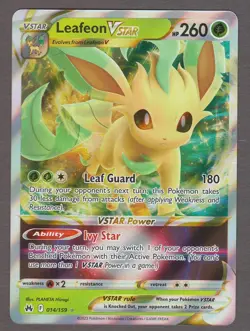 Leafeon VSTAR 014/159 Ultra Rare - Sword & Shield Crown Zenith - Pokemon Card NM - Image 1